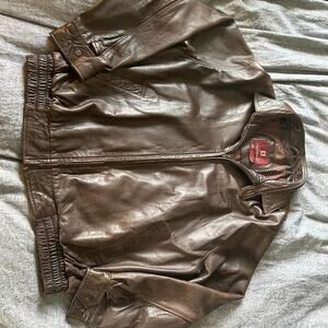 Brown vintage supple leather jacket